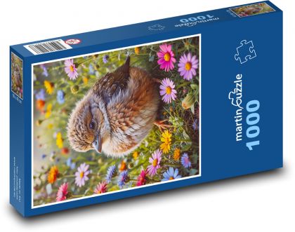 Bird in Flowers - Puzzle 1000 pieces, size 60x46 cm 