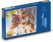 Puma v brýlích Puzzle 1000 - 60x46 cm