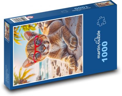 Puma in Brille - Puzzle - 1000 Teile