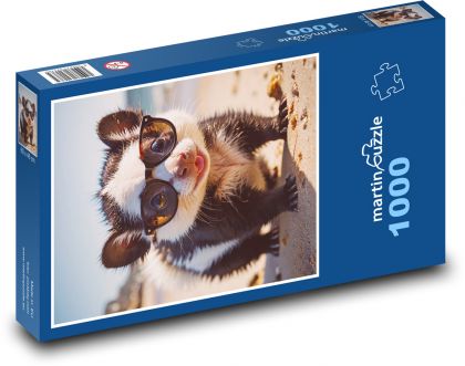 Skunk in glasses - Puzzle 1000 pieces, size 60x46 cm 