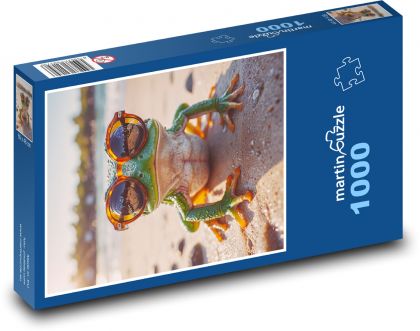 A frog in glasses - Puzzle 1000 pieces, size 60x46 cm 