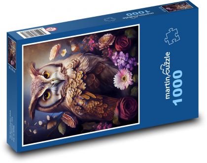Sova - Puzzle 1000 dílků, rozměr 60x46 cm