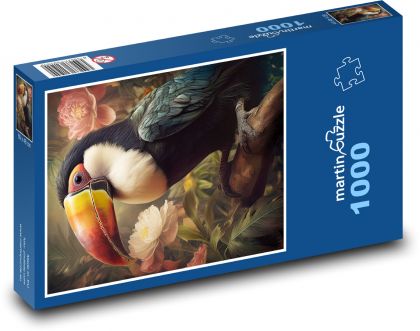 Tukan - Puzzle 1000 elementów, rozmiar 60x46 cm