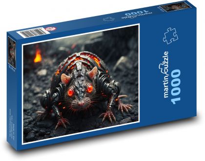 Myš - robot - Puzzle 1000 dílků, rozměr 60x46 cm