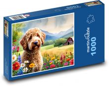 Pies na wsi Puzzle 1000 elementów - 60x46 cm