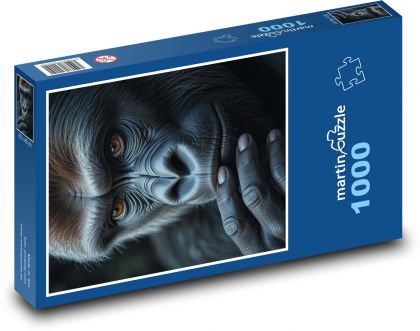 Gorilla face - Puzzle 1000 pieces, size 60x46 cm 