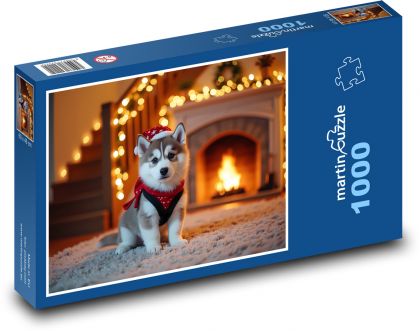 Christmas - dog - Puzzle 1000 pieces, size 60x46 cm 