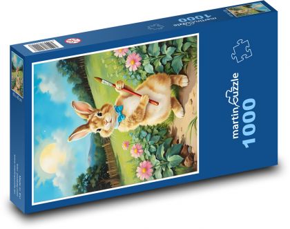Králík - malíř - puzzle 1000 dílků