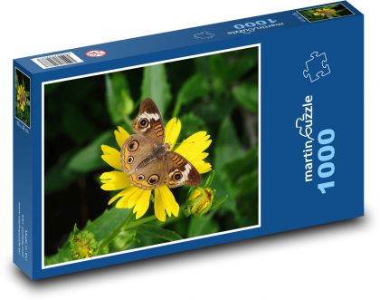 Motýl na květině - puzzle 1000 dílků