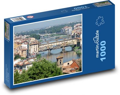 Fluss Arno - Ponte vecchio, Florenz - Puzzle - 1000 Teile