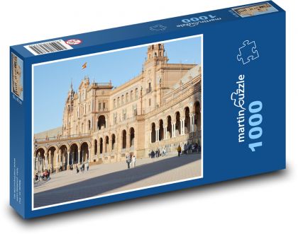 Sewilla - Plac, Hiszpania - Puzzle 1000 elementów, rozmiar 60x46 cm