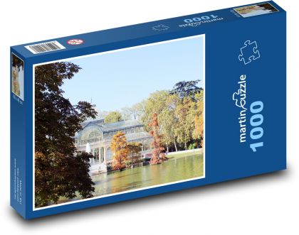 řišťálový palác v parku Buen Retiro - Madrid, Španělsko - puzzle 1000 dílků