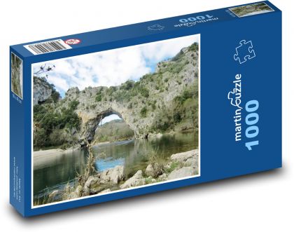 Přírodní most - Francie - Puzzle 1000 dílků, rozměr 60x46 cm