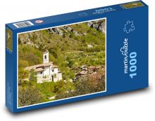 Pregasina - kostel, Itálie Puzzle 1000 - 60x46 cm