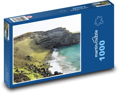 Green Sand Beach - Hawaje - Puzzle 1000 elementów, rozmiar 60x46 cm
