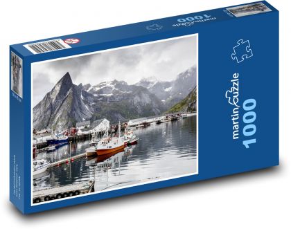 Boats on the lake - Puzzle 1000 pieces, size 60x46 cm 