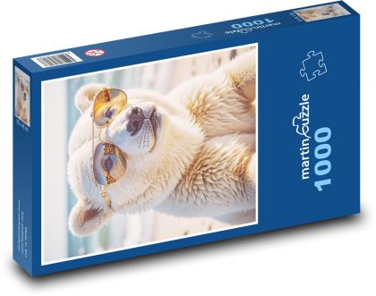 Lední medvěd s brýlemi - puzzle 1000 dílků