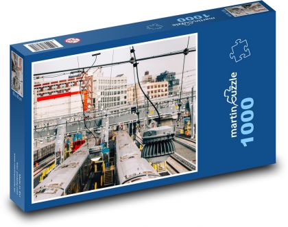 Train - station - Puzzle 1000 pieces, size 60x46 cm 