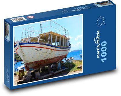 Loď - Grécko - Puzzle 1000 dielikov, rozmer 60x46 cm