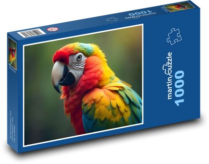 Papagáj - vták - Puzzle 1000 dielikov, rozmer 60x46 cm