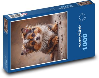Pes - šteňa - Puzzle 1000 dielikov, rozmer 60x46 cm