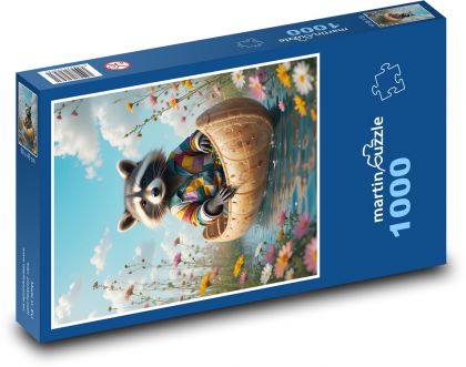 Mýval v loďce - puzzle 1000 dílků