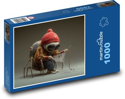 Pająk tka pajęczynę - Puzzle 1000 elementów, rozmiar 60x46 cm
