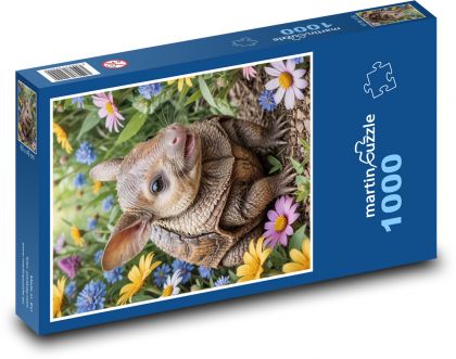 Armadillo, flowers - Puzzle 1000 pieces, size 60x46 cm 