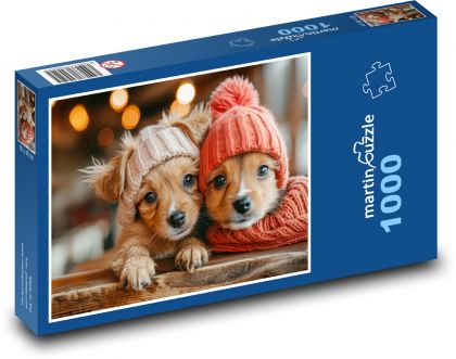 Hunde in Hüten - Puzzle - 1000 Teile