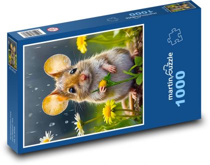 Myš v dešti - puzzle 1000 dílků