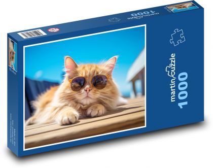 Eine Katze mit Brille - Puzzle - 1000 Teile