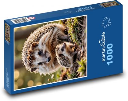 Ježkovia - Puzzle 1000 dielikov, rozmer 60x46 cm