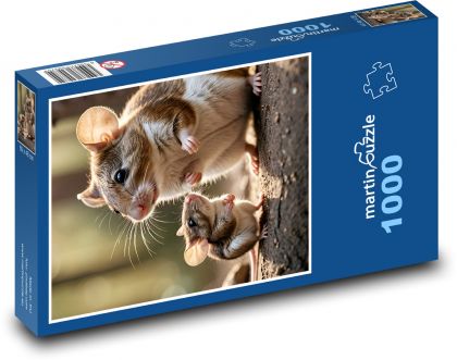 Myši - hlodavci - Puzzle 1000 dílků, rozměr 60x46 cm
