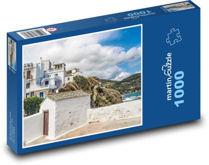 Řecko - Skopelos - Puzzle 1000 dílků, rozměr 60x46 cm