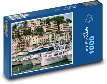 Port na Majorce - Puzzle 1000 elementów, rozmiar 60x46 cm