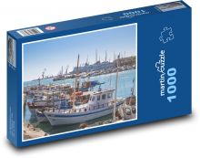 Přístav - lodě Puzzle 1000 - 60x46 cm