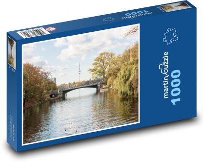 Brücke - Fluss - Puzzle - 1000 Teile