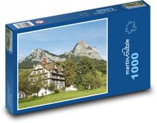 Švajčiarsko - vidiecky dom Puzzle 1000 dielikov - 60 x 46 cm 