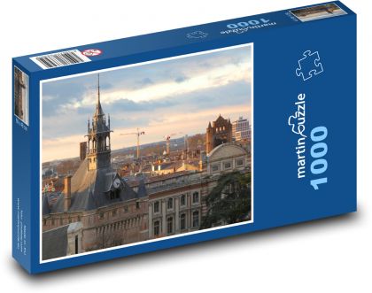 Staré budovy - Francie - Puzzle 1000 dílků, rozměr 60x46 cm