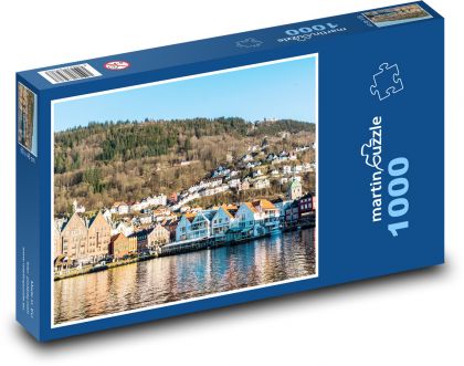 Bergen - port - Puzzle 1000 pieces, size 60x46 cm 