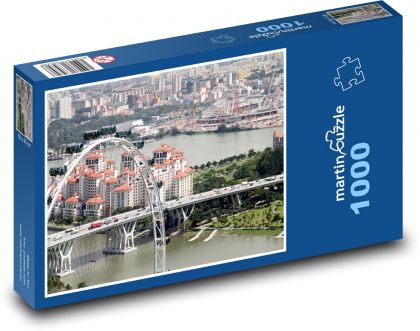 Singapur - Azja - Puzzle 1000 elementów, rozmiar 60x46 cm