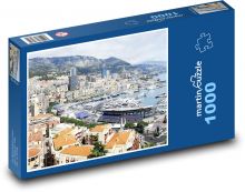 Monako - jachty Puzzle 1000 - 60x46 cm