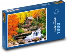 Horský potok s mlýnem Puzzle 1000 dílků - 60 x 46 cm