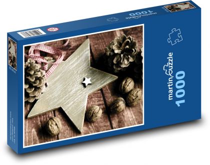 Weihnachtsdekoration - Stern - Puzzle - 1000 Teile