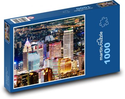 Taiwan v noci - Puzzle 1000 dielikov, rozmer 60x46 cm