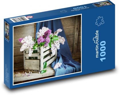 Lila - Kvety - Puzzle 1000 dielikov, rozmer 60x46 cm