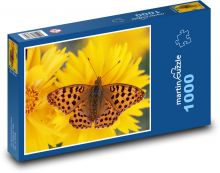 Motýl na květině Puzzle 1000 - 60x46 cm
