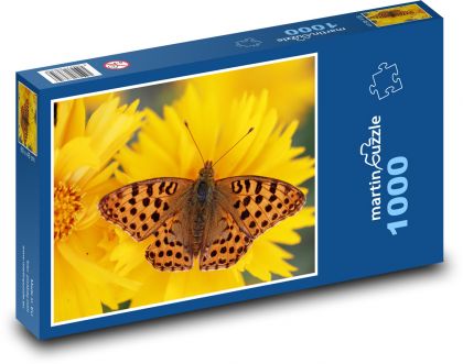 Motýl na květině - puzzle 1000 dílků