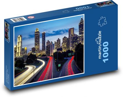 Wieżowce w mieście - Puzzle 1000 elementów, rozmiar 60x46 cm