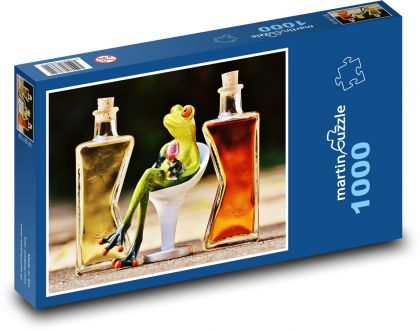 Žába a víno - puzzle 1000 dílků